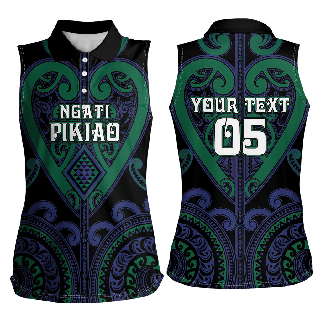 Custom Aotearoa Ngati Pikiao Women Sleeveless Polo Shirt Maori Tribal Pattern LT05 - Polynesian Pride