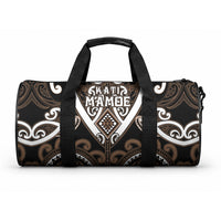 Aotearoa Kati Mamoe Duffle Bag Maori Tribal Pattern LT05 One size Brown - Polynesian Pride
