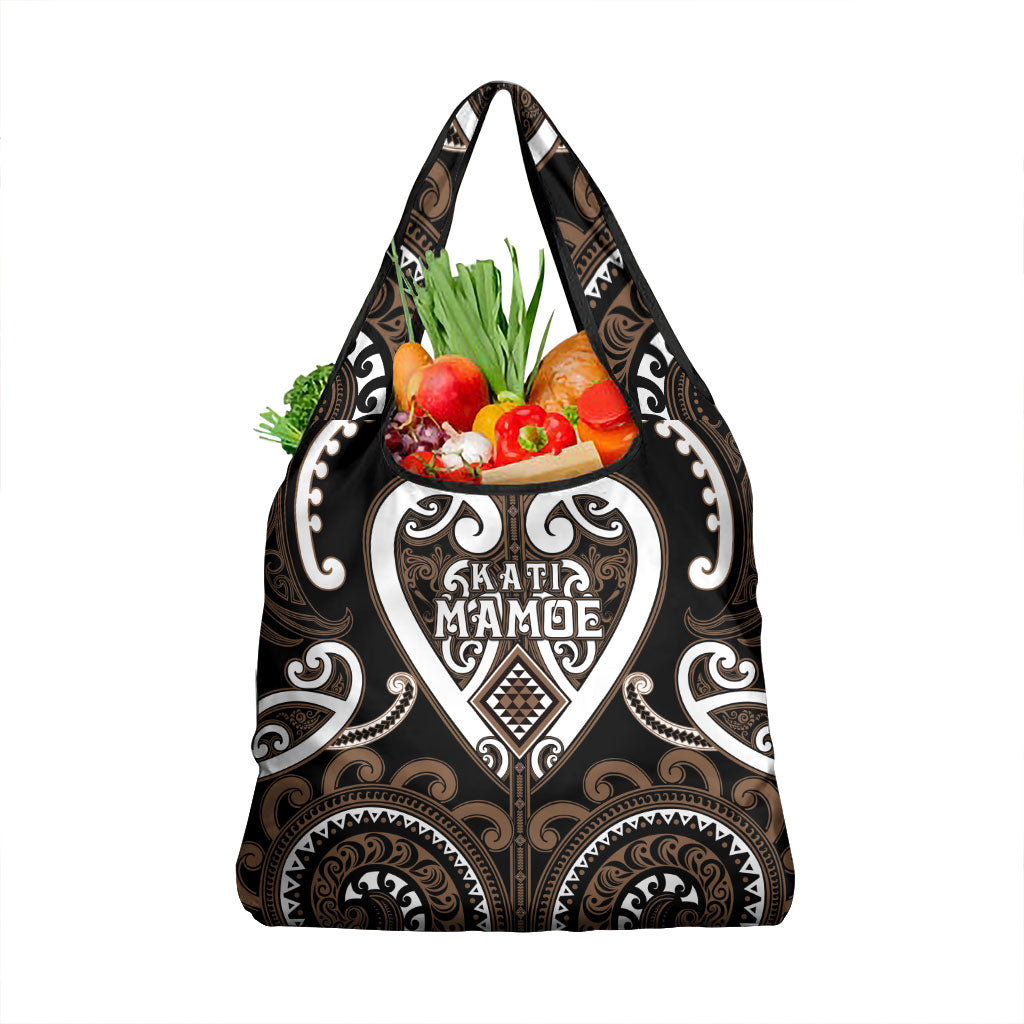 Aotearoa Kati Mamoe Grocery Bag Maori Tribal Pattern LT05 1-pack One Size Brown - Polynesian Pride