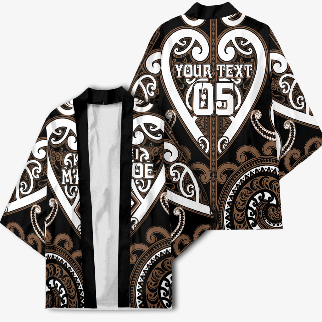Custom Aotearoa Kati Mamoe Kimono Maori Tribal Pattern LT05 - Polynesian Pride
