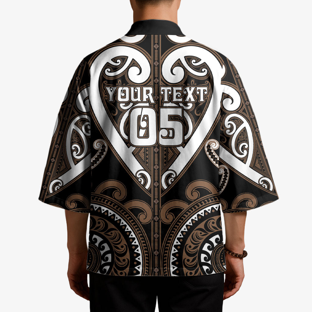 Custom Aotearoa Kati Mamoe Kimono Maori Tribal Pattern LT05 - Polynesian Pride