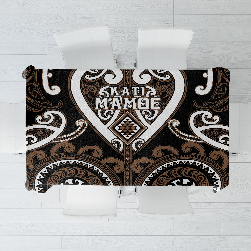 Aotearoa Kati Mamoe Tablecloth Maori Tribal Pattern LT05 Brown - Polynesian Pride