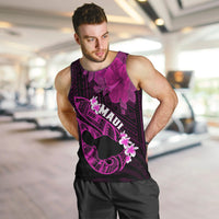 Hawaii Maui Men Tank Top Polynesian Fish Hook Hibiscus Pink Version LT05 - Polynesian Pride