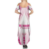 Breast Cancer Pink Out Family Matching Summer Maxi Dress and Hawaiian Shirt Polynesian Art Tattoo White Version LT05 - Polynesian Pride