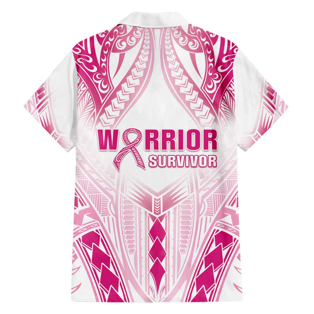 Breast Cancer Pink Out Family Matching Tank Maxi Dress and Hawaiian Shirt Polynesian Art Tattoo White Version LT05 - Polynesian Pride