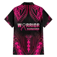 Breast Cancer Pink Out Family Matching Off Shoulder Maxi Dress and Hawaiian Shirt Polynesian Art Tattoo Black Version LT05 - Polynesian Pride