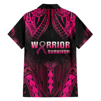 Breast Cancer Pink Out Family Matching Short Sleeve Bodycon Dress and Hawaiian Shirt Polynesian Art Tattoo Black Version LT05 - Polynesian Pride