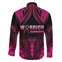 Breast Cancer Pink Out Family Matching Tank Maxi Dress and Hawaiian Shirt Polynesian Art Tattoo Black Version LT05 - Polynesian Pride