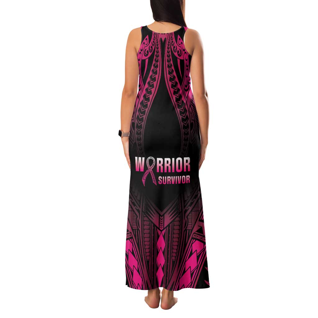 Breast Cancer Pink Out Family Matching Tank Maxi Dress and Hawaiian Shirt Polynesian Art Tattoo Black Version LT05 - Polynesian Pride