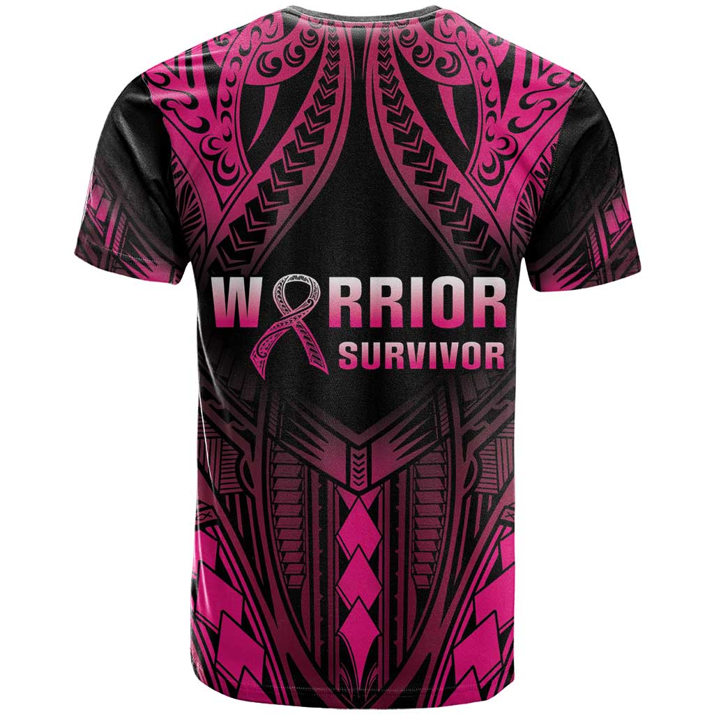 Breast Cancer Pink Out T Shirt Polynesian Art Tattoo Black Version