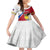 Personalized Philippines Kid Short Sleeve Dress The Eight-Rayed Sun Bald Eagle Polynesian Pattern LT05 KID Red - Polynesian Pride