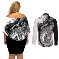 personalized-go-fishing-couples-matching-off-shoulder-short-dress-and-long-sleeve-button-shirts-polynesian-pattern