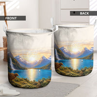 New Zealand Flag Laundry Basket Scenic Nature LT05 - Polynesian Pride