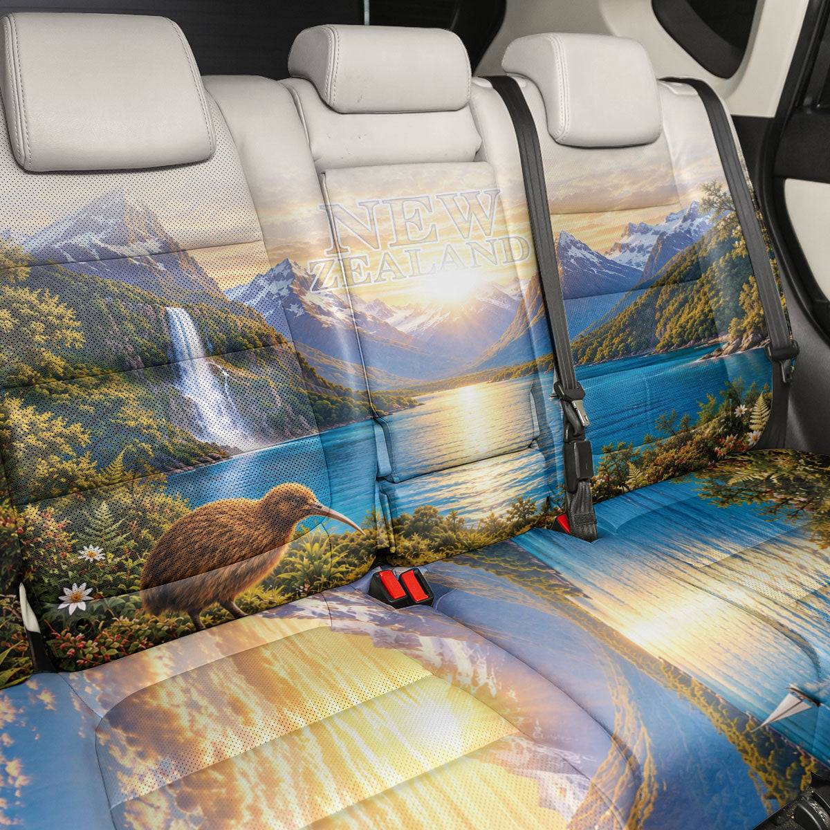 New Zealand Flag Back Car Seat Cover Scenic Nature LT05 - Polynesian Pride