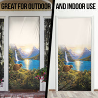 New Zealand Flag Door Cover Scenic Nature LT05 - Polynesian Pride
