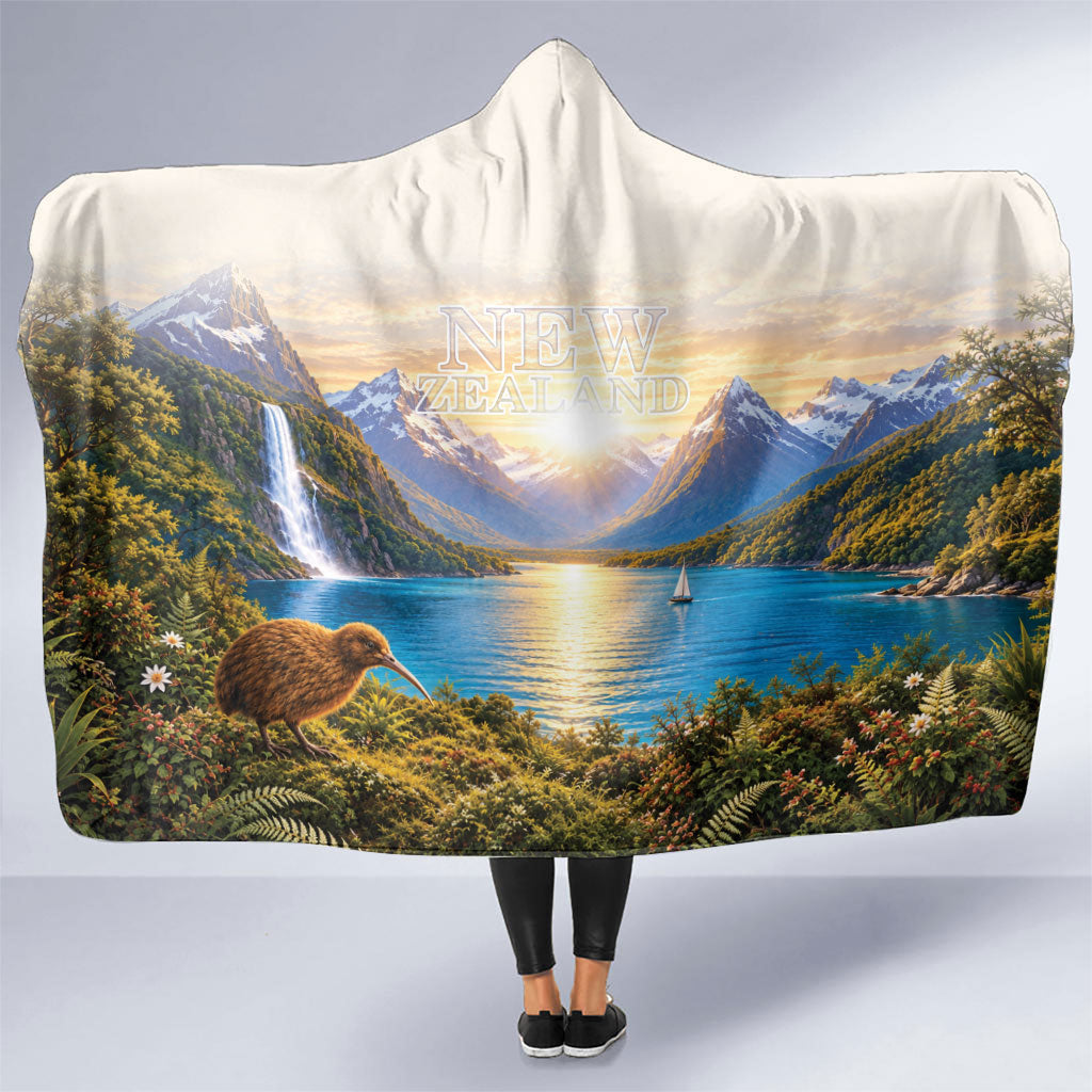 New Zealand Flag Hooded Blanket Scenic Nature LT05 One Size Multicolor - Polynesian Pride