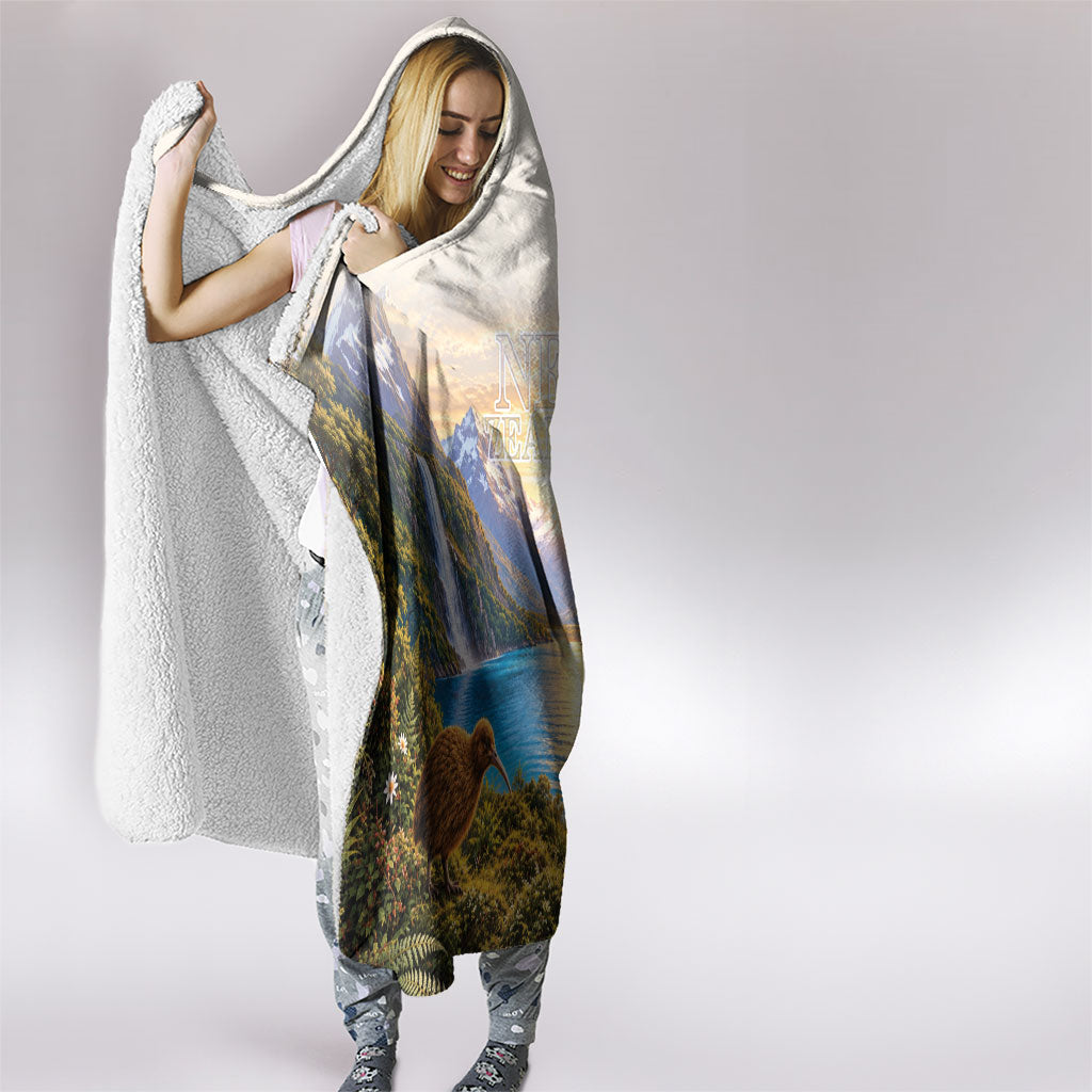 New Zealand Flag Hooded Blanket Scenic Nature LT05 - Polynesian Pride