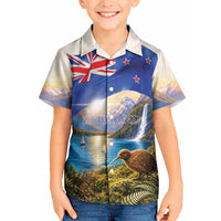 New Zealand Flag Kid Hawaiian Shirt Scenic Nature LT05 Kid Multicolor - Polynesian Pride