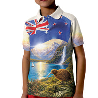 New Zealand Flag Kid Polo Shirt Scenic Nature LT05 Kid Multicolor - Polynesian Pride