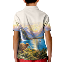 New Zealand Flag Kid Polo Shirt Scenic Nature LT05 - Polynesian Pride