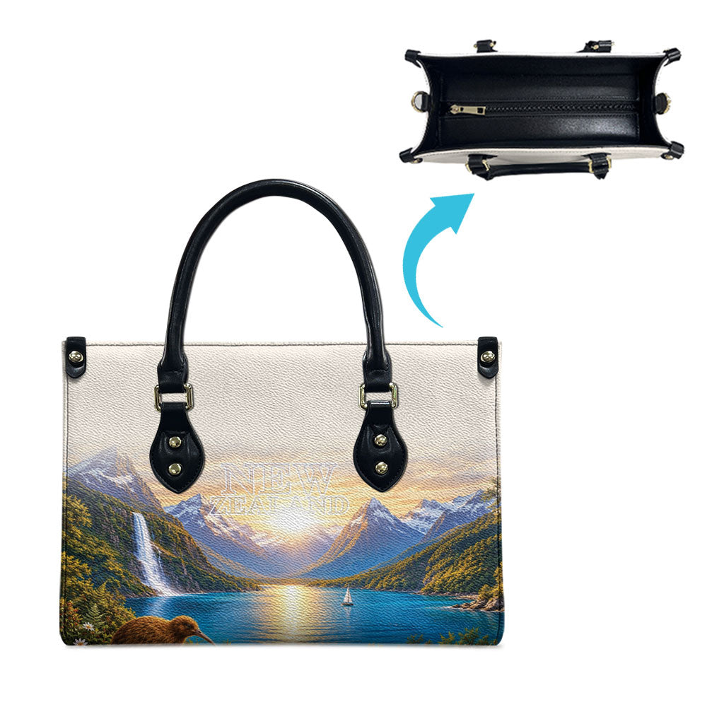 New Zealand Flag Leather Bag Scenic Nature LT05 - Polynesian Pride