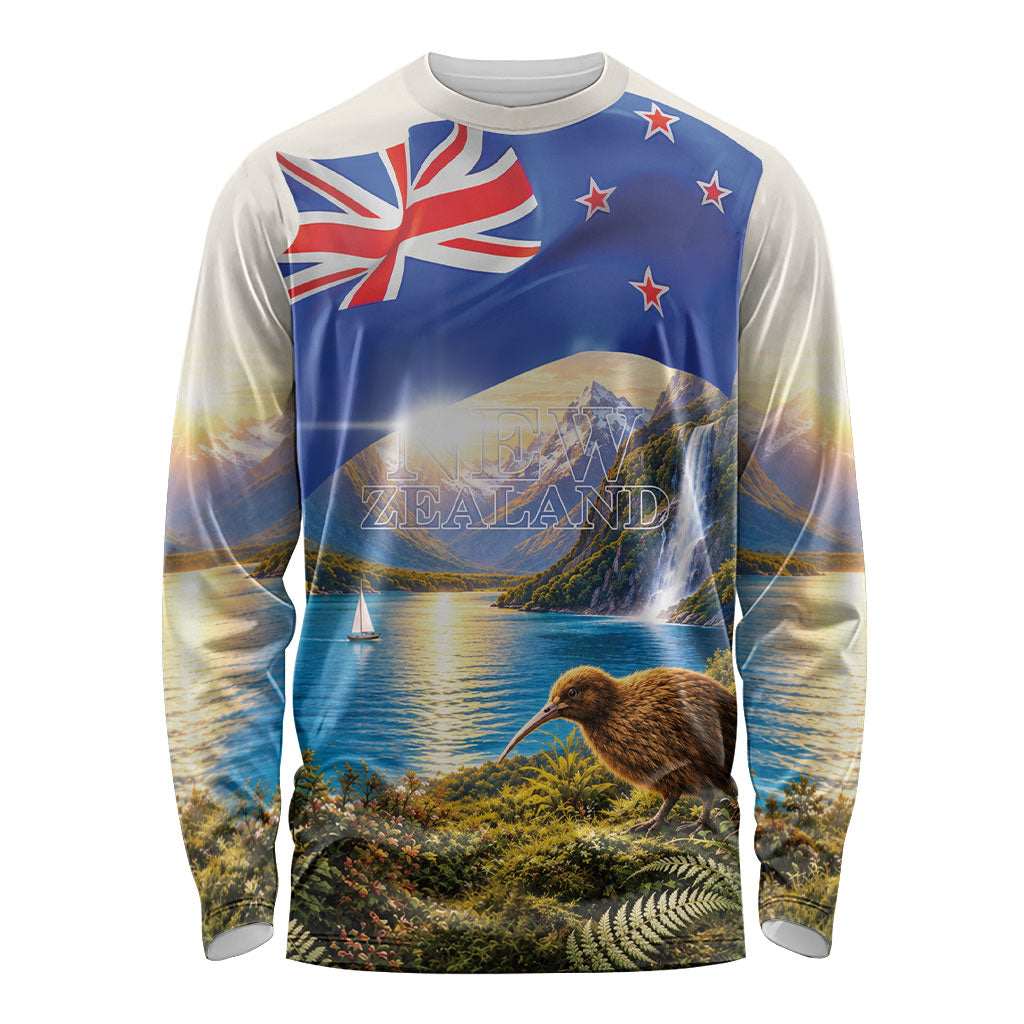 New Zealand Flag Long Sleeve Shirt Scenic Nature LT05 Unisex Multicolor - Polynesian Pride