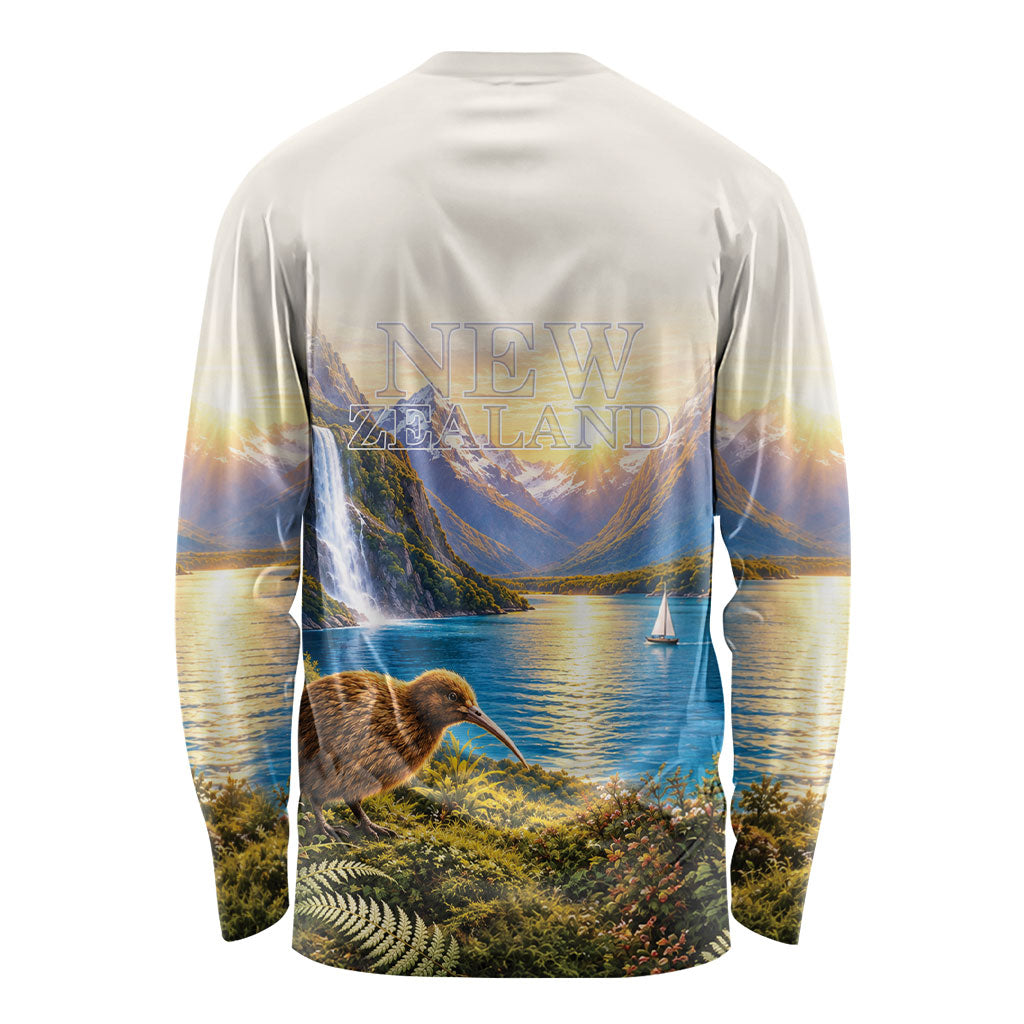 New Zealand Flag Long Sleeve Shirt Scenic Nature LT05 - Polynesian Pride