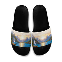 New Zealand Flag Slide Sandals Scenic Nature LT05 Multicolor - Polynesian Pride