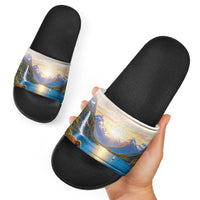 New Zealand Flag Slide Sandals Scenic Nature LT05 - Polynesian Pride