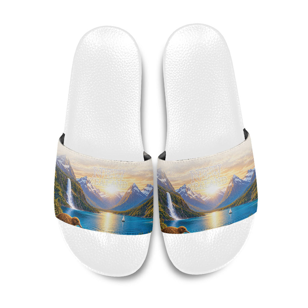 New Zealand Flag Slide Sandals Scenic Nature LT05 Multicolor - Polynesian Pride