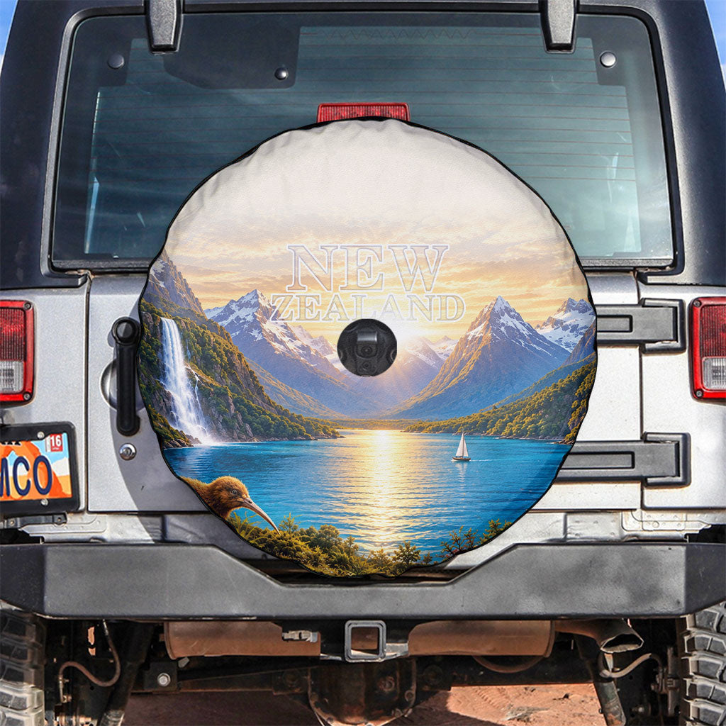 New Zealand Flag Spare Tire Cover Scenic Nature LT05 Multicolor - Polynesian Pride