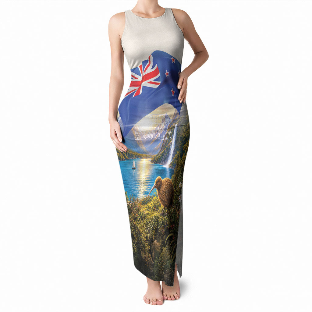 New Zealand Flag Tank Maxi Dress Scenic Nature LT05 Women Multicolor - Polynesian Pride