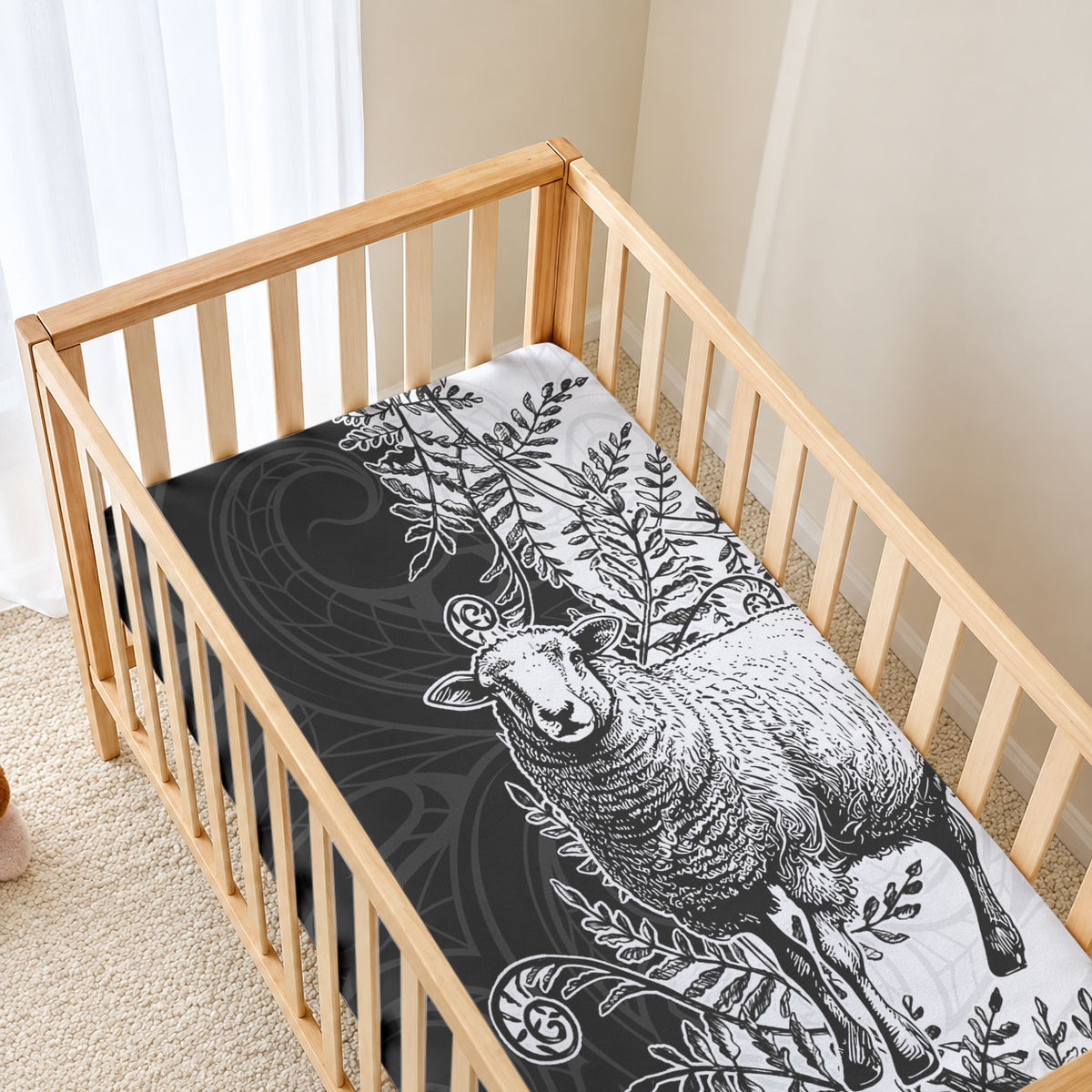 New Zealand Aotearoa Hipi Baby Bed Cover Maori Pattern LT05 - Polynesian Pride