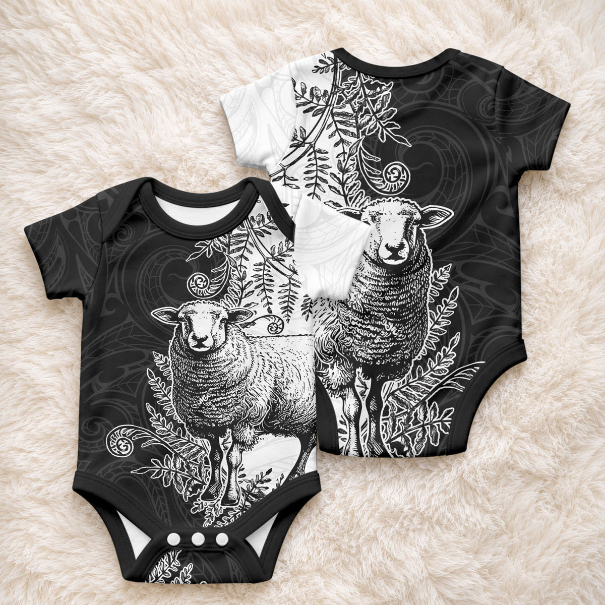 New Zealand Aotearoa Hipi Baby Onesie Maori Pattern LT05 - Polynesian Pride
