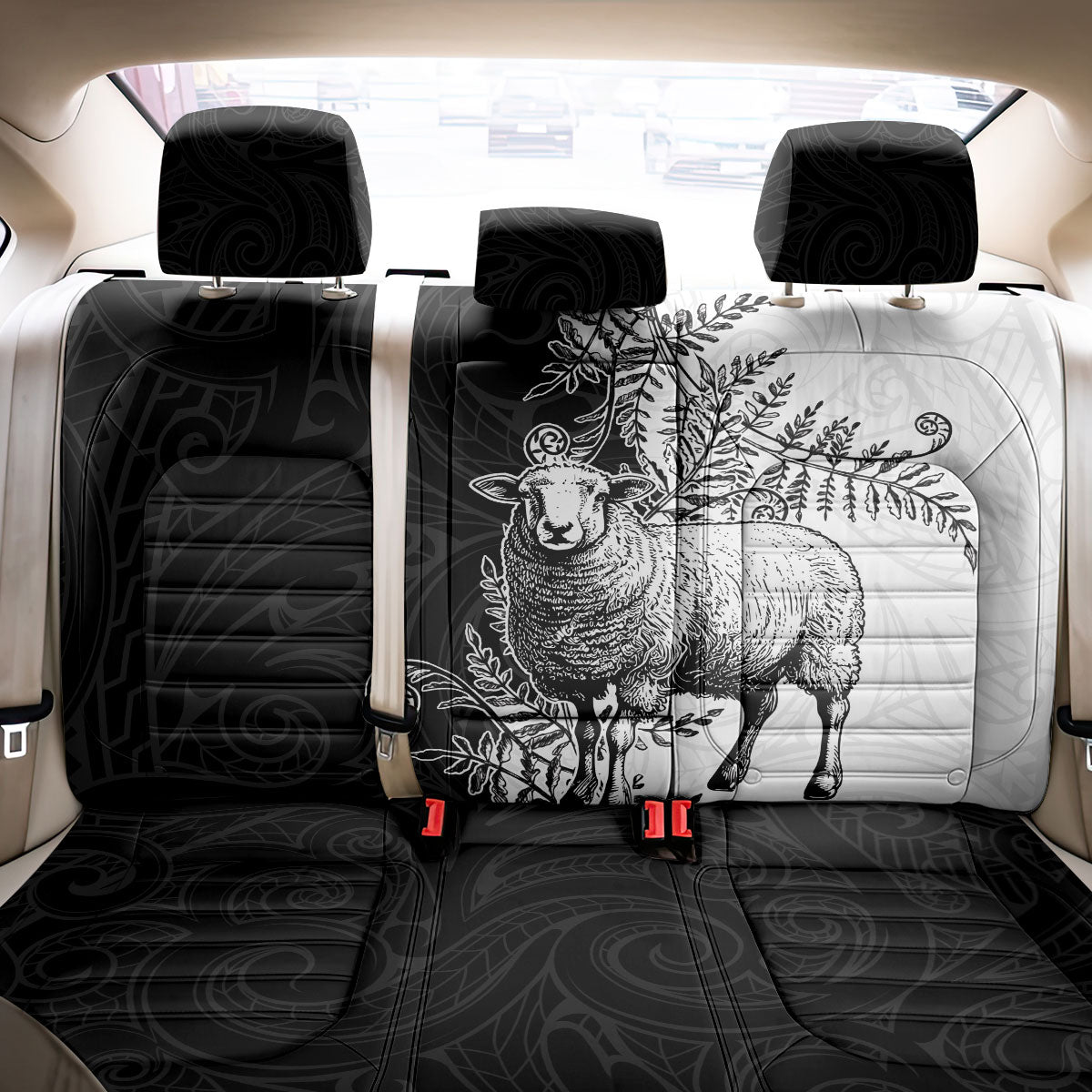 New Zealand Aotearoa Hipi Back Car Seat Cover Maori Pattern LT05 - Polynesian Pride