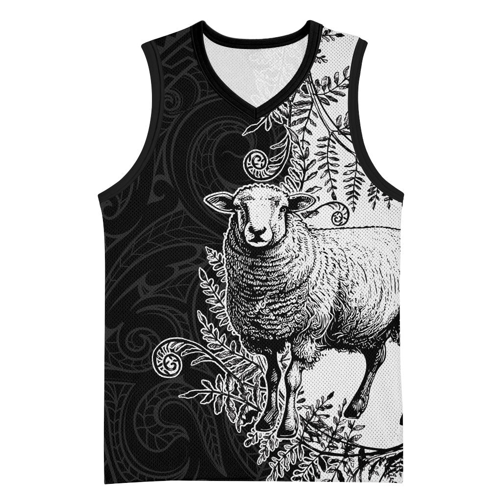 New Zealand Aotearoa Hipi Basketball Jersey Maori Pattern LT05 Unisex Black - Polynesian Pride