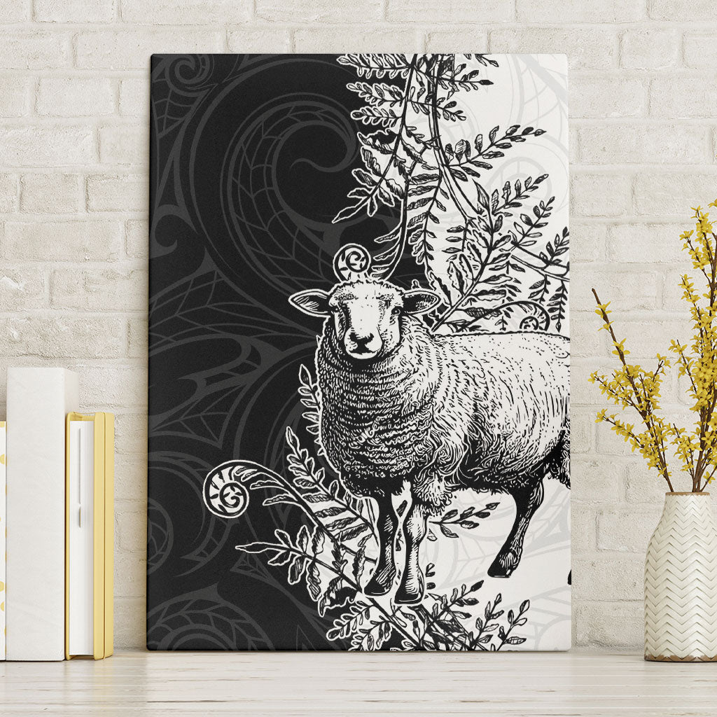 New Zealand Aotearoa Hipi Canvas Wall Art Maori Pattern LT05 Without Frame Black - Polynesian Pride