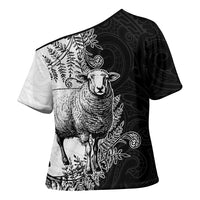 New Zealand Aotearoa Hipi Cross Shoulder Shirt Maori Pattern LT05 - Polynesian Pride