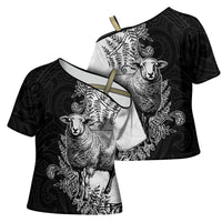 New Zealand Aotearoa Hipi Cross Shoulder Shirt Maori Pattern LT05 - Polynesian Pride