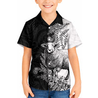 New Zealand Aotearoa Hipi Kid Hawaiian Shirt Maori Pattern LT05 Kid Black - Polynesian Pride