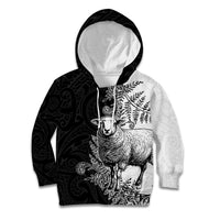 New Zealand Aotearoa Hipi Kid Hoodie Maori Pattern LT05 Hoodie Black - Polynesian Pride