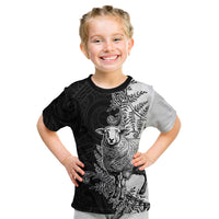 New Zealand Aotearoa Hipi Kid T Shirt Maori Pattern LT05 Black - Polynesian Pride