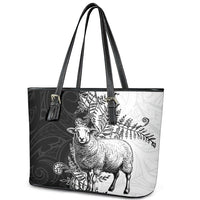 New Zealand Aotearoa Hipi Leather Tote Bag Maori Pattern LT05 - Polynesian Pride
