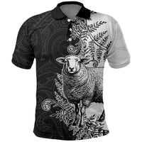 New Zealand Aotearoa Hipi Polo Shirt Maori Pattern LT05 Black - Polynesian Pride