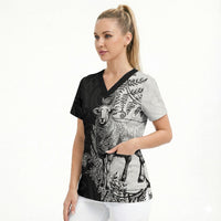 New Zealand Aotearoa Hipi Scrub Top Maori Pattern LT05 - Polynesian Pride