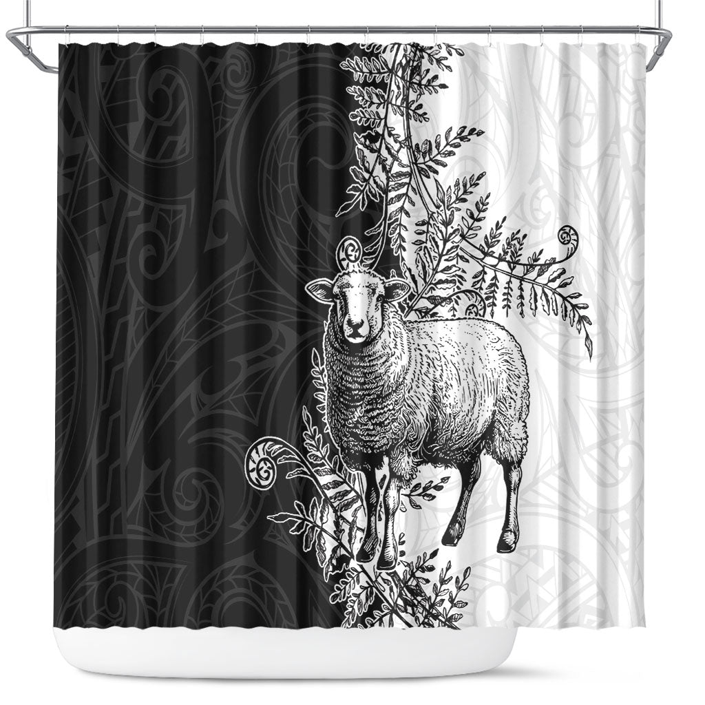 New Zealand Aotearoa Hipi Shower Curtain Maori Pattern