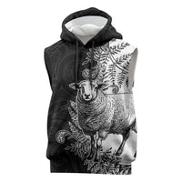 New Zealand Aotearoa Hipi Sleeveless Hoodie Maori Pattern LT05 Black - Polynesian Pride