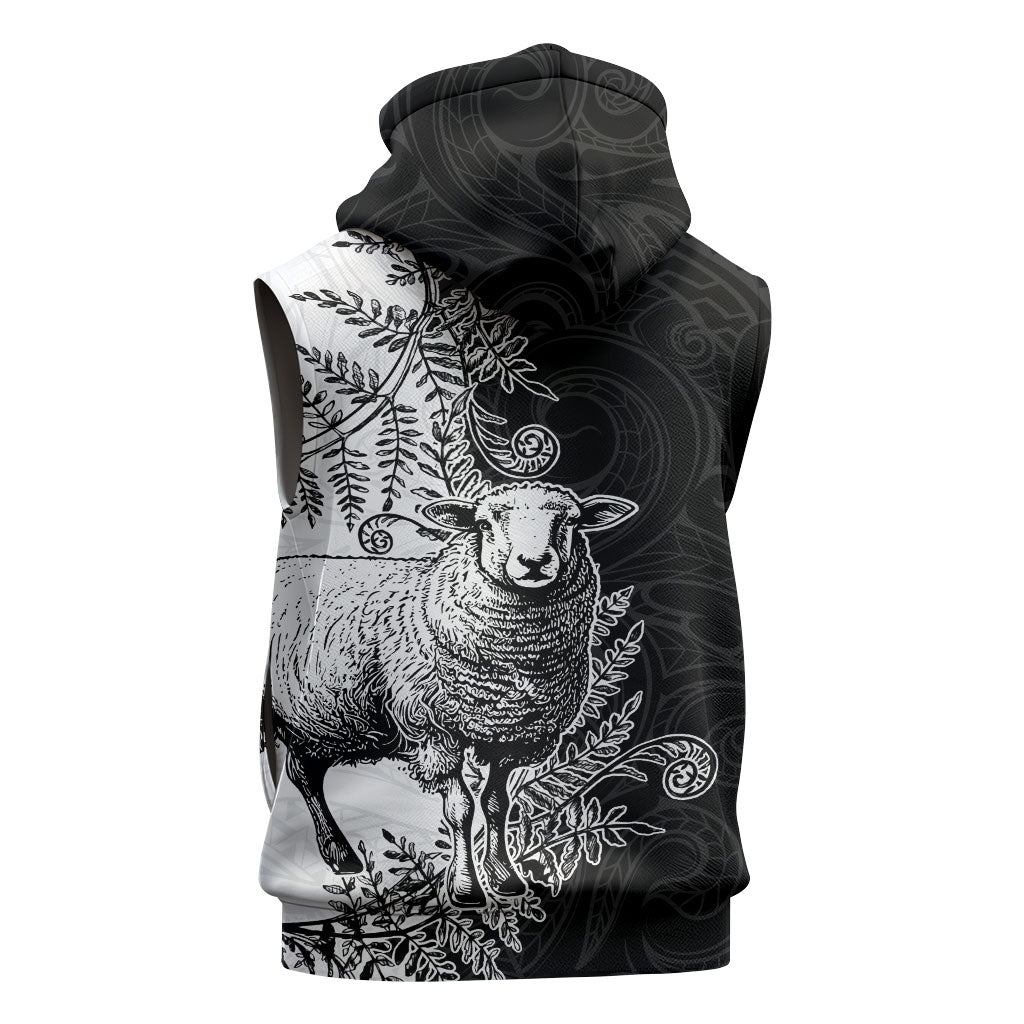 New Zealand Aotearoa Hipi Sleeveless Hoodie Maori Pattern LT05 - Polynesian Pride