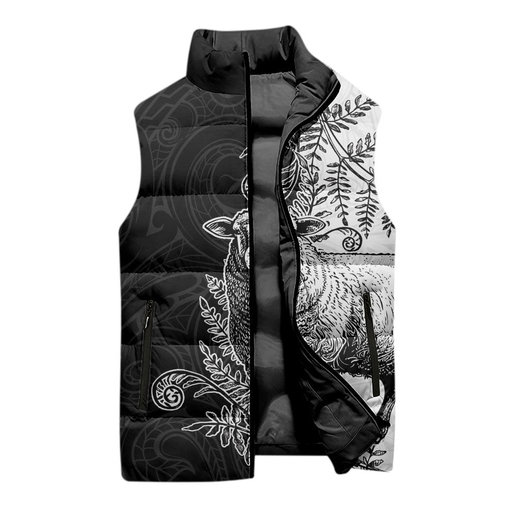 New Zealand Aotearoa Hipi Sleeveless Puffer Jacket Maori Pattern LT05 - Polynesian Pride