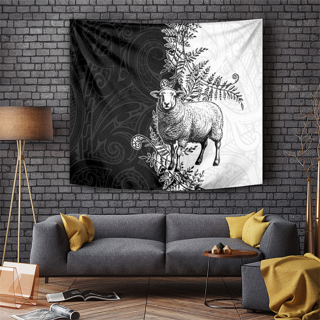 New Zealand Aotearoa Hipi Tapestry Maori Pattern LT05 Black - Polynesian Pride